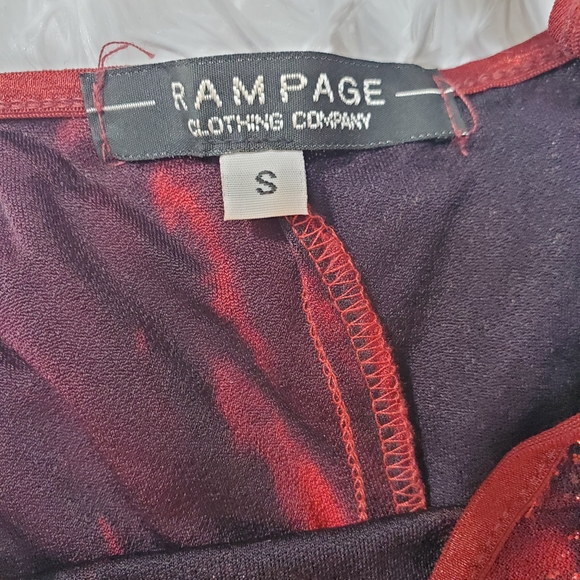 RAMPAGE Y2K RED & BLACK SPARKLY HI/LOW EVENING DRESS! - Picture 13 of 16